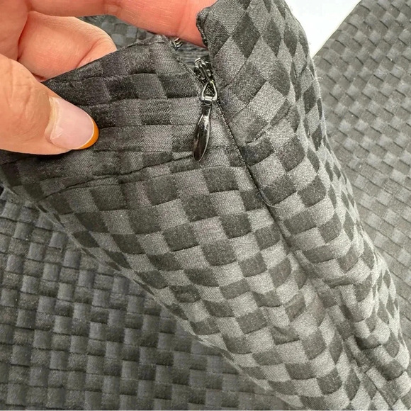 VALENTINO Silk Blend Black Checkers Pant Size 4 - Picture 3 of 7